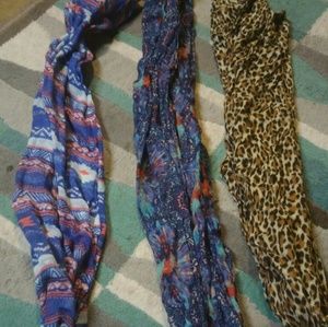 3 scarves